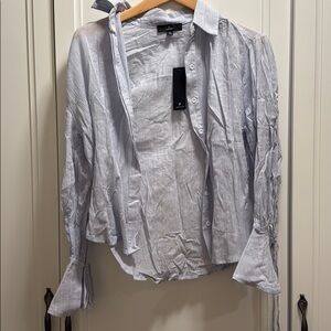 Lulus Button Down Shirt with bell sleeves!